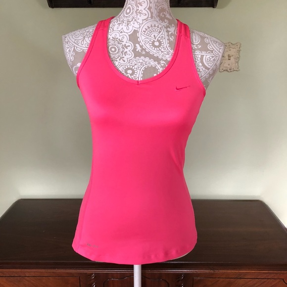 Nike Tops - Nike dri fit hot pink racerback tank top